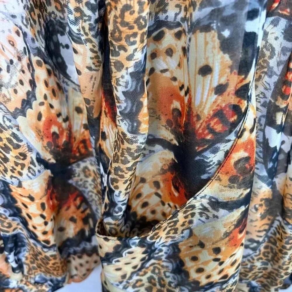 Grace Elements Monarch Butterfly Blouse Size XL C… - image 5